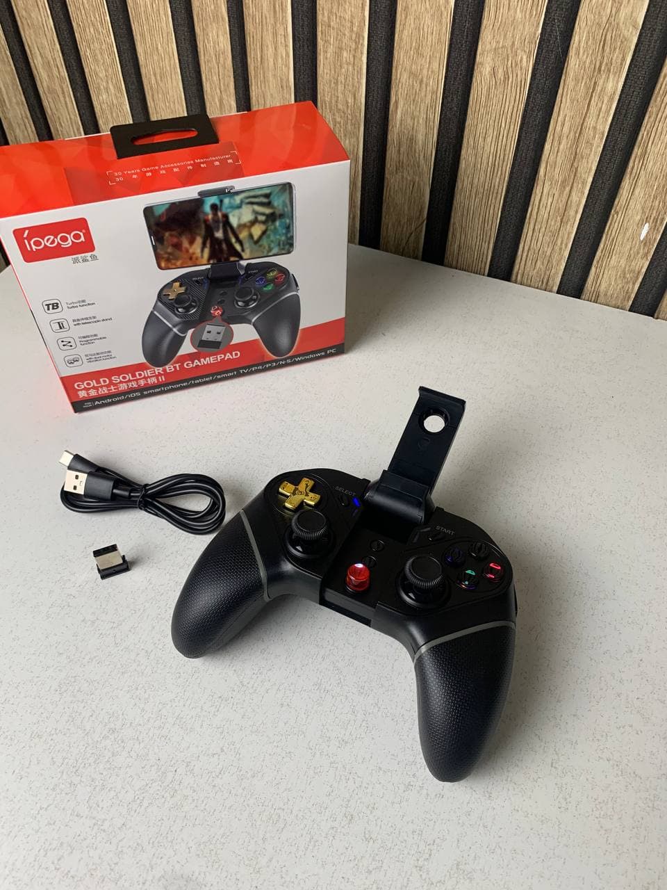 Manette de jeu sans fil IPEGA PG-9218 Gold Soldier BT Gamepad - يد تحكم لاسلكية - Jouet & Gaming - صورة حقيقية 8