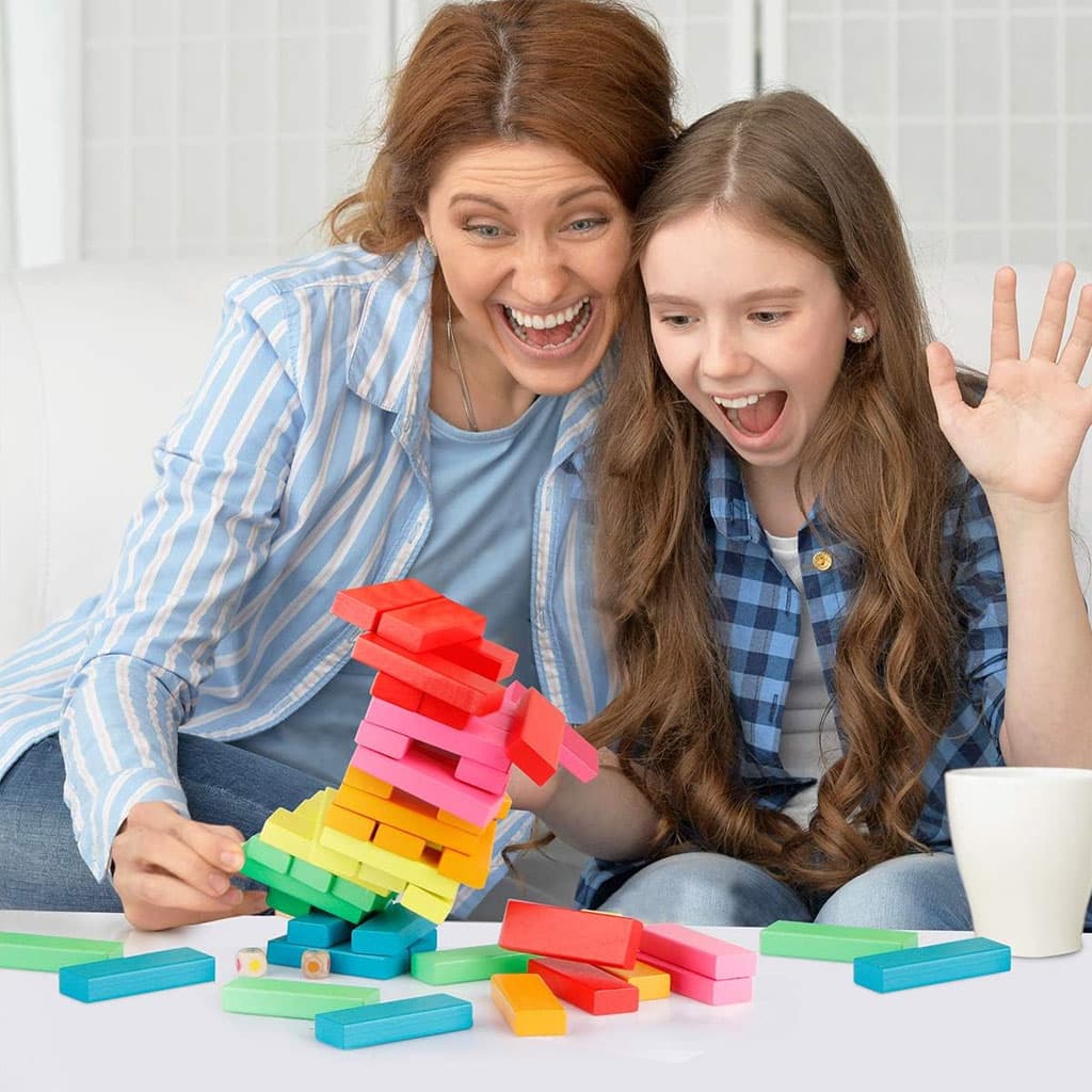 Jeu de blocs de construction colorés à faire tomber 30pcs - لعبة هدم الأبراج - Jouet & Gaming - صورة 6