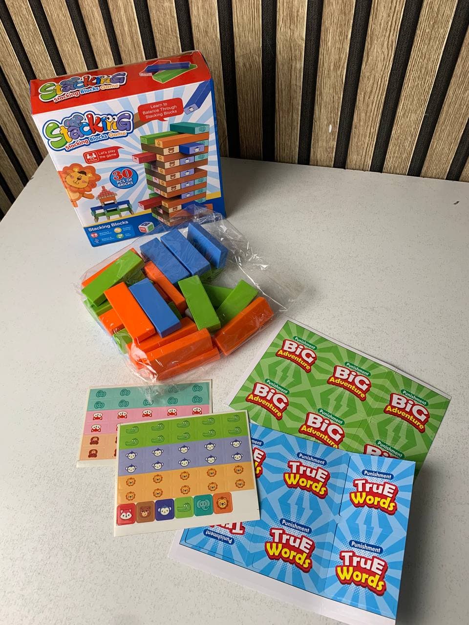 Jeu de blocs de construction colorés à faire tomber 30pcs - لعبة هدم الأبراج - Jouet & Gaming - صورة حقيقية 9