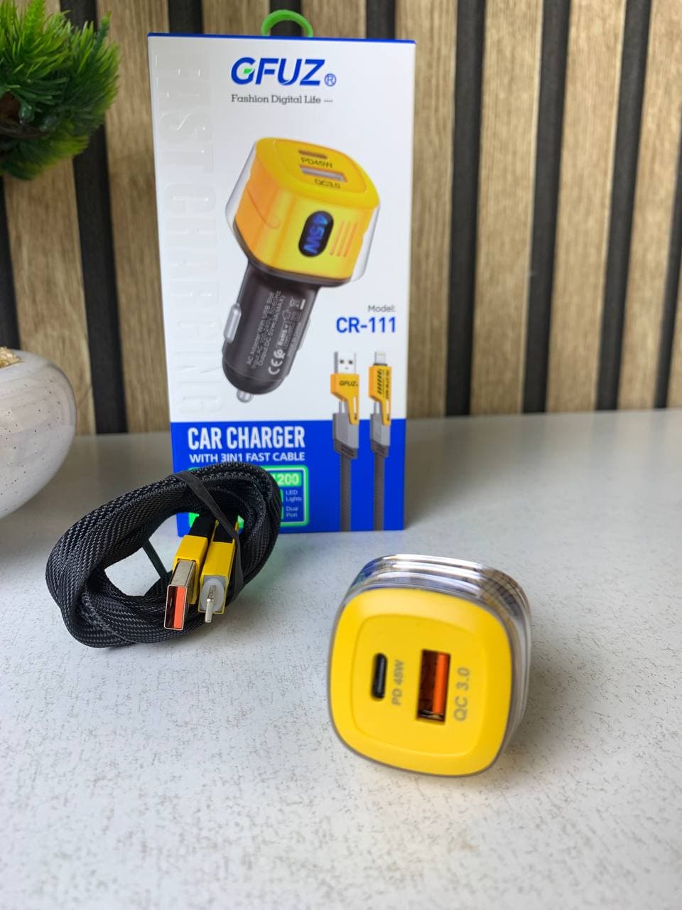 Chargeur Voiture 3en1 Fast Charge 45W - شاحن سيارة سريع - Électronique - صورة حقيقية 10