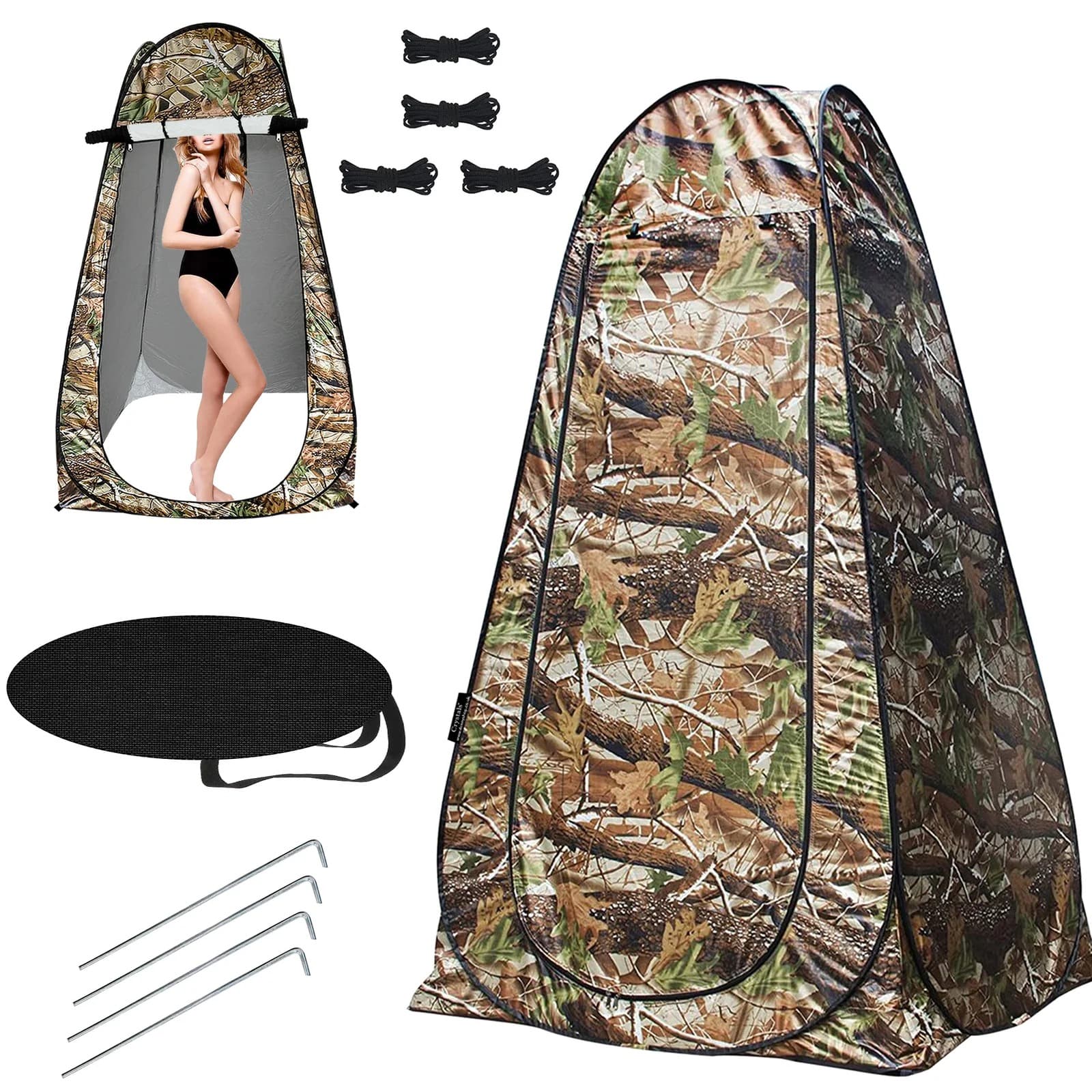 Tente de change pliable protection UPF 50+ et imperméable, 120 x 120 x 190 cm, camouflage - خيمة تغيير الملابس قابلة للطي - Camping et Randonnée - صورة 1