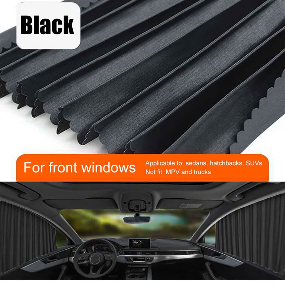 Rideaux Pare-Soleil Magnétiques pour Voiture 2PCS - ستائر السيارة المغناطيسية الواقية من الشمس - Accessoires Auto/Moto - صورة 2