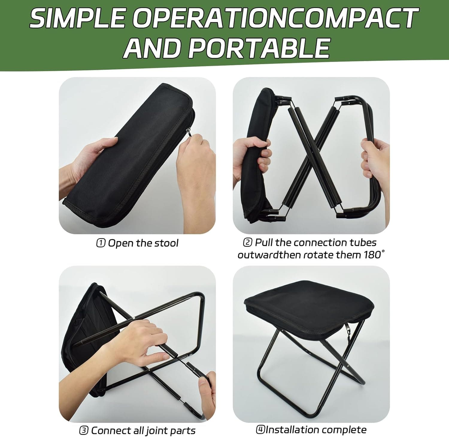 Tabouret de Camping Pliable et Ultra-Léger - كرسي التخييم المحمول القابل للطي - Camping et Randonnée - صورة 8