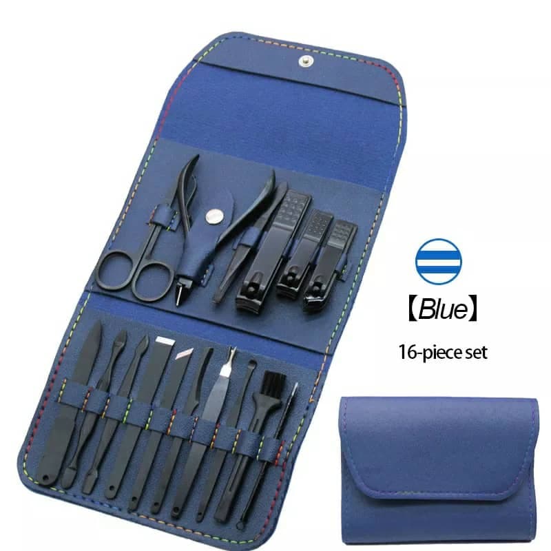 Ensembles 16 pcs de coupe-ongles professionnels en acier inoxydable - Soins et Beauté - صورة 1