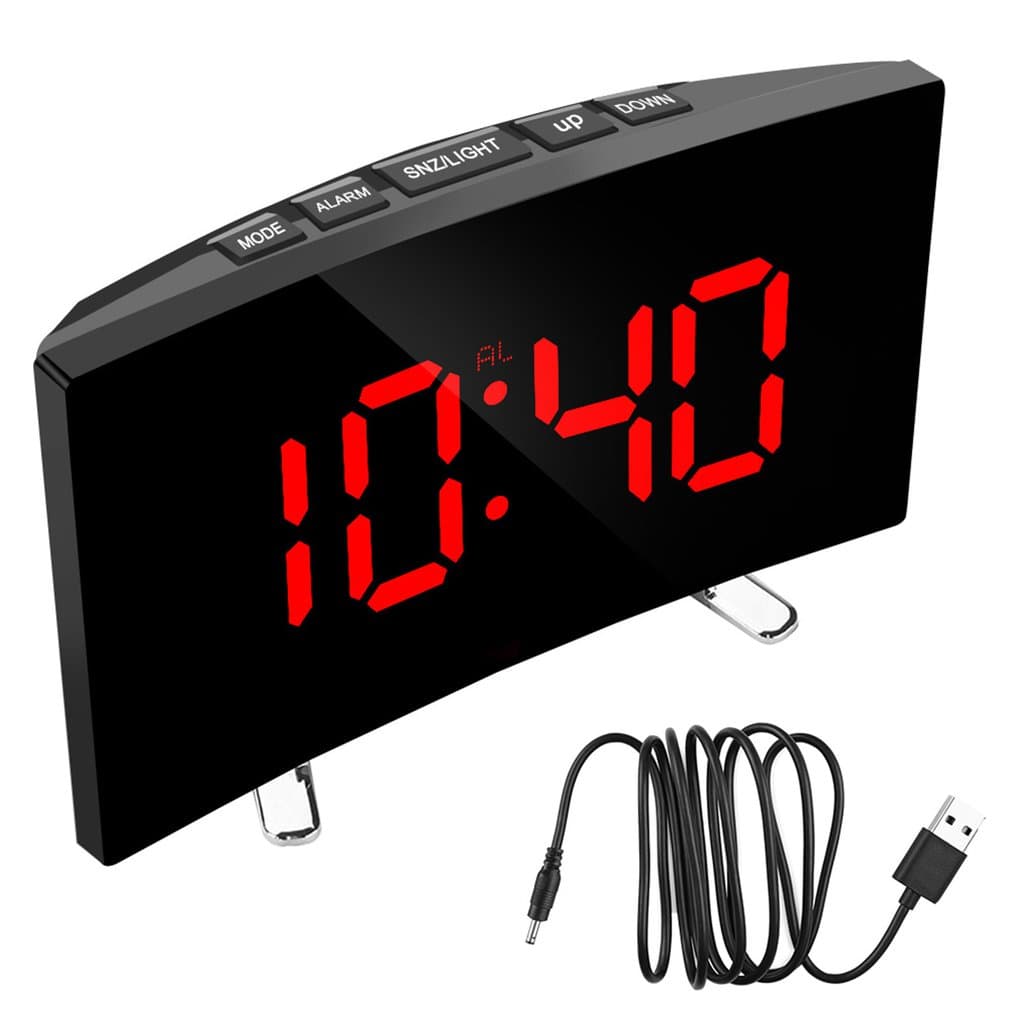 Horloge et réveil thermomètre de table electronique lumineux DT-6507 - Électronique - صورة 5