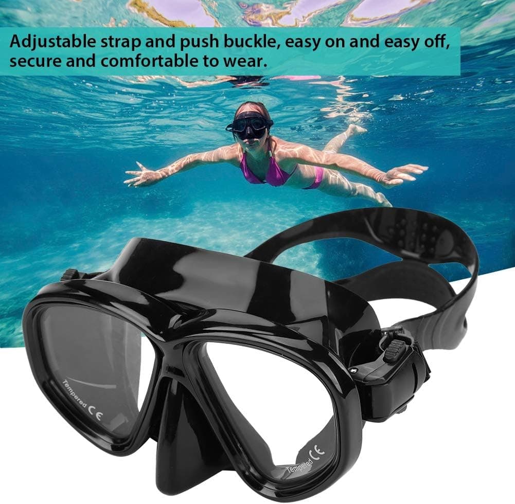 Kit de Snorkeling Masque en Verre Trempé Anti-Fuite et Tuba Flexible Grand Diamètre - طقم قناع الغوص أنبوب تنفس مرن - Produits de saison - صورة 13