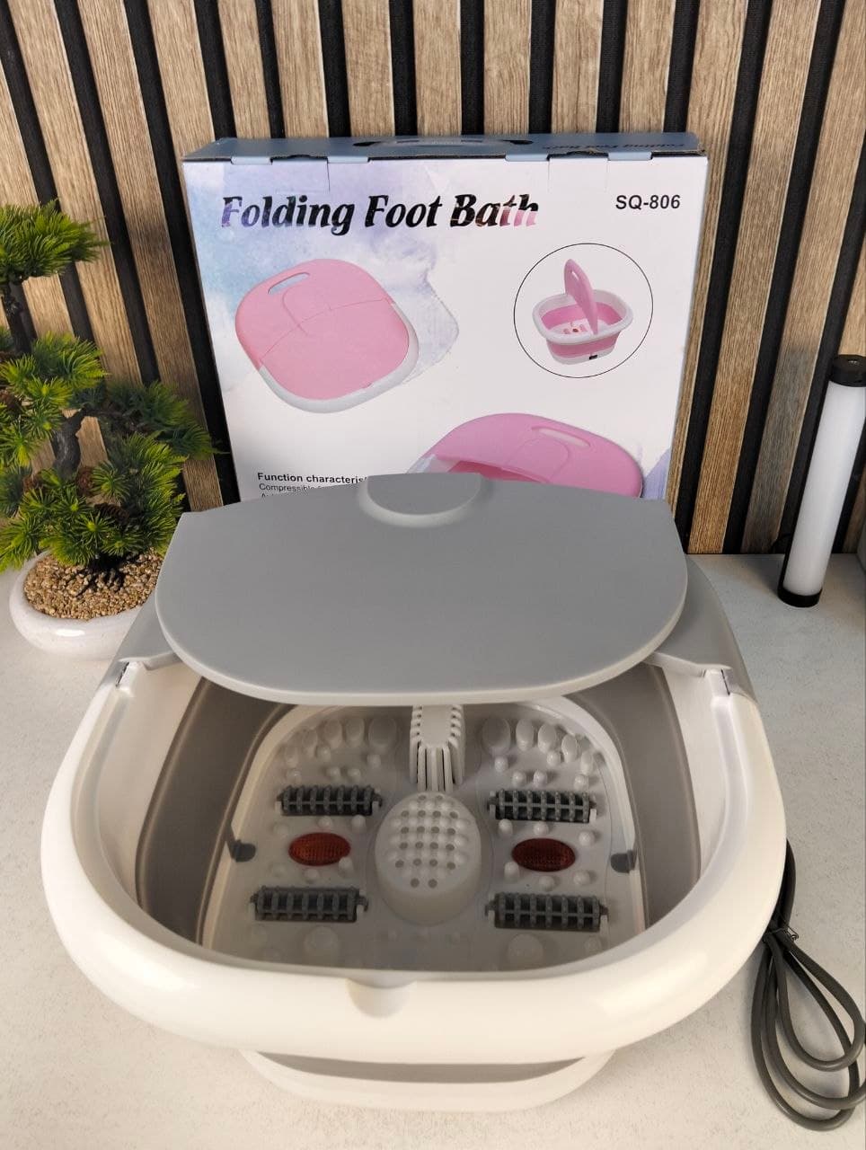 Masseur pour Pieds Pliable Hydromassant et Chauffant avec Rouleaux Shiatsu - جهاز مساج وتدليك القدمين المطور القابل للطي مع خاصية التسخين والفقاعات - Soins et Beauté - صورة حقيقية 13