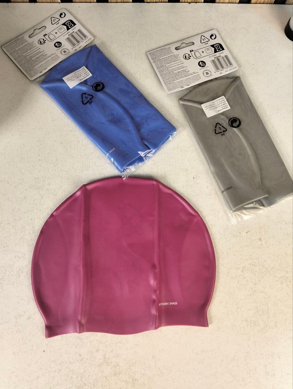 Bonnet de Natation en Silicone - Sans Latex, Confort Maximal pour Adultes - بونيه وقبعة السباحة السيليكونية - Produits de saison - صورة حقيقية 7