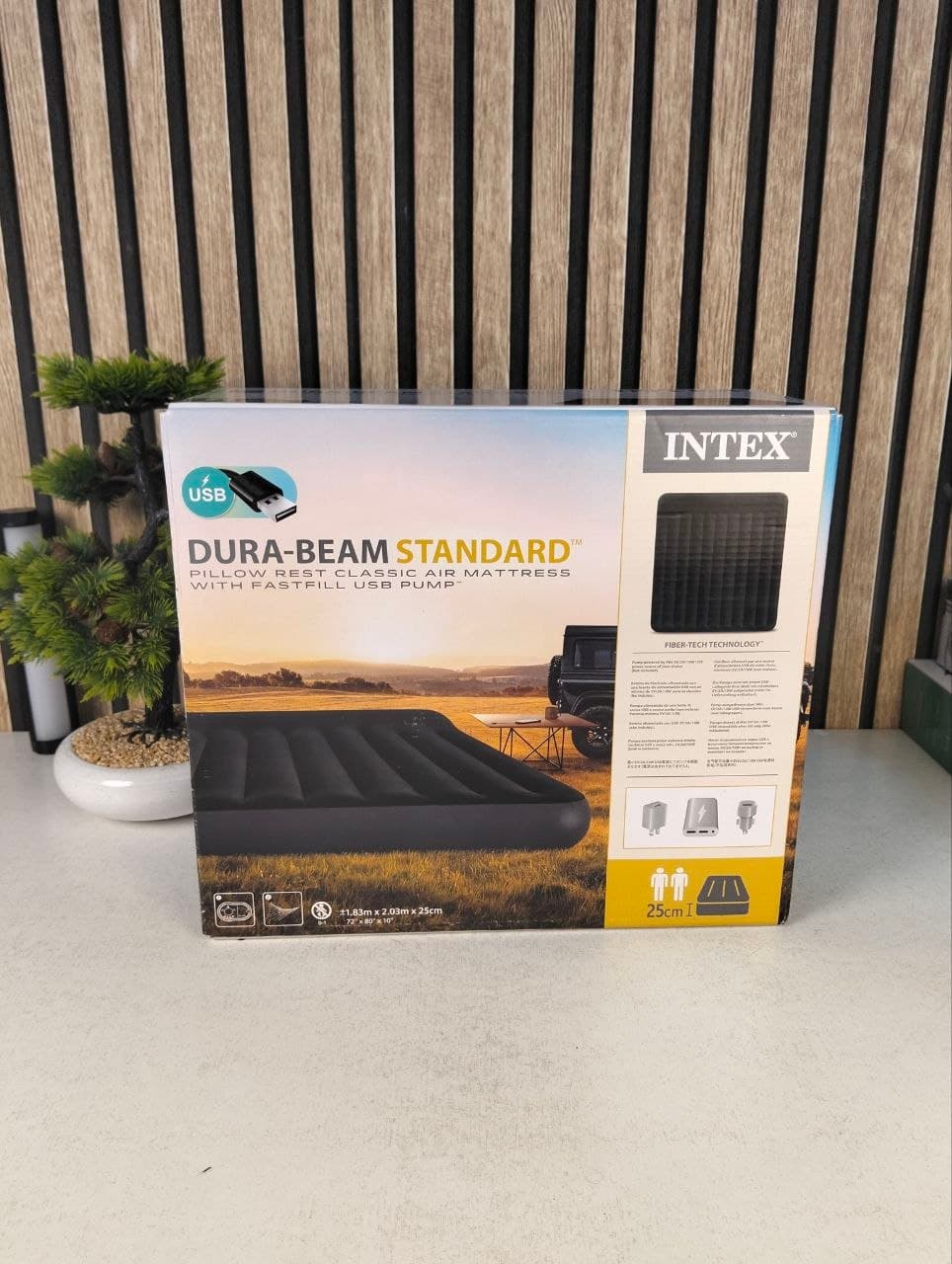 Matelas Gonflable 2 Places XXL avec Pompe Électrique USB INTEX 66129CC 203x183cm - فرشة الهواء المنفوخ لشخصين مع مضخة ذكية - Vacance & Loisir - صورة حقيقية 15
