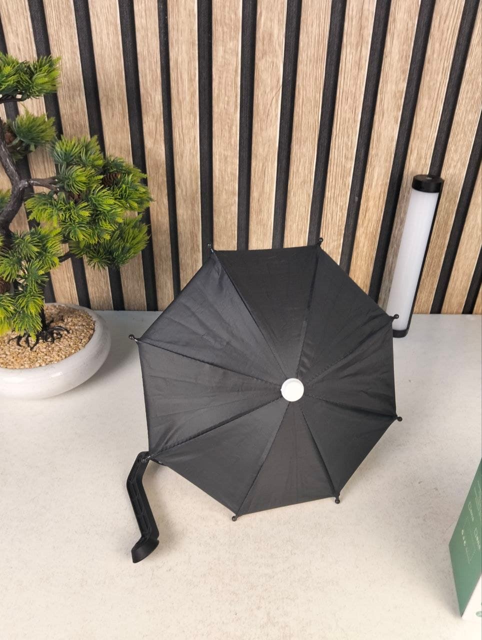 Support Téléphone Moto Avec Parapluie Intégré Protection Pluie et Soleil - حامل ومثبت الهاتف الذكي للدراجات النارية مع مظلة واقية من المطر والشمس - Électronique - صورة حقيقية 11