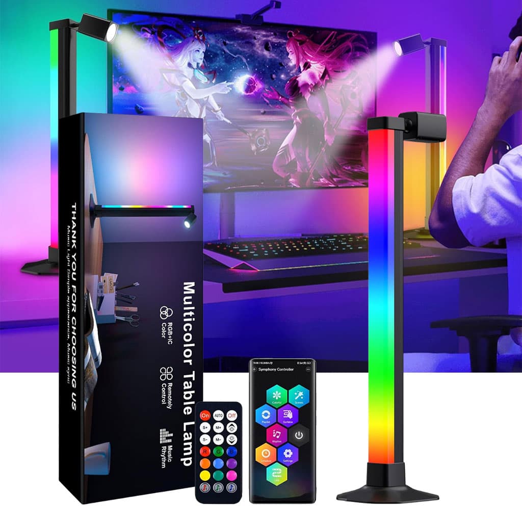 Lampadaire LED Angle RVB Intelligent Éclairage d'Ambiance Multicolore avec Télécommande 1Pcs - مصباح الأرضية الليد الذكي متعدد الألوان مع جهاز تحكم عن بعد - Électronique - صورة 1