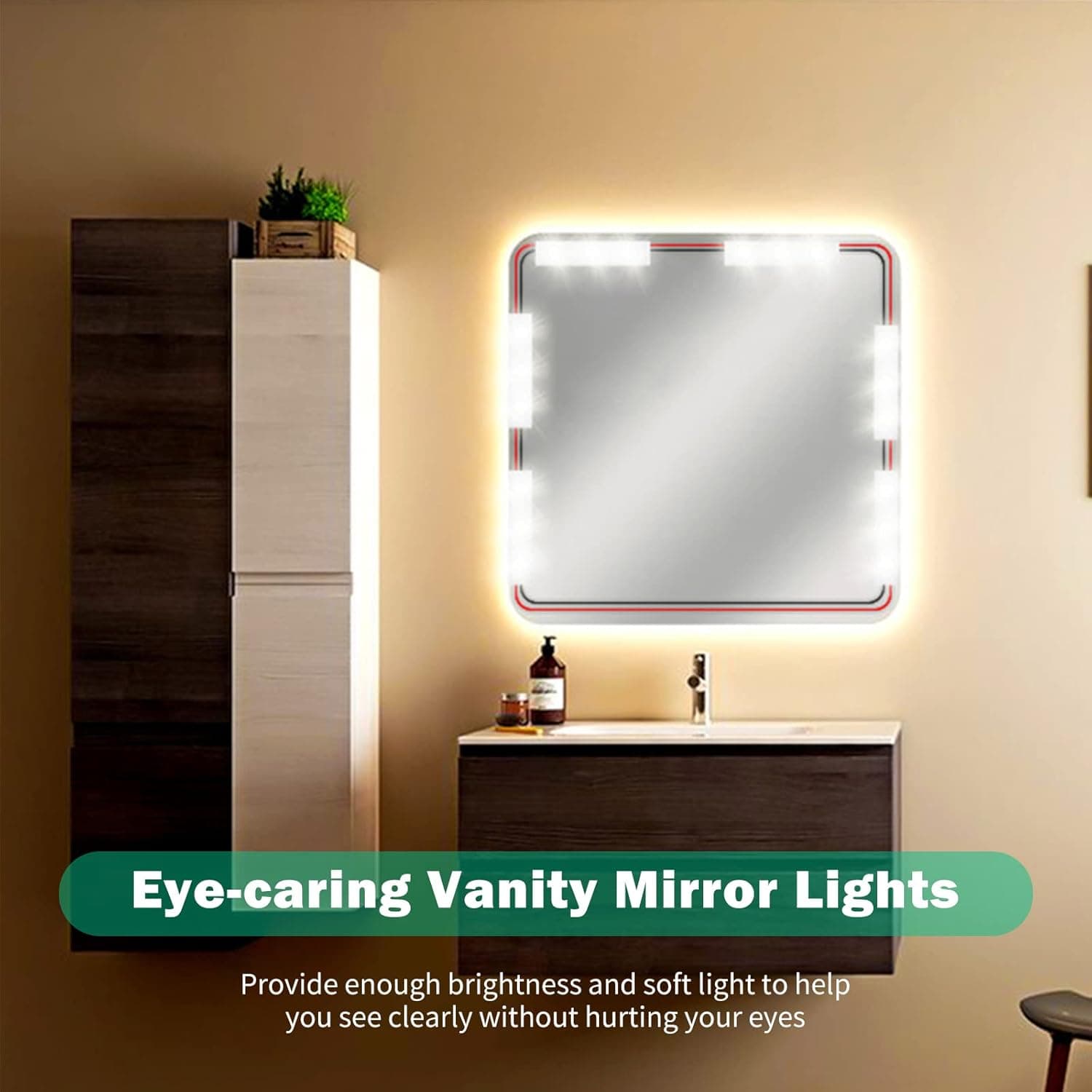 Kit d'Éclairage 10 LED pour Miroir de Maquillage Contrôle Tactile - أشرطة إضاءة مرآة الماكياج - Décoration - صورة 9