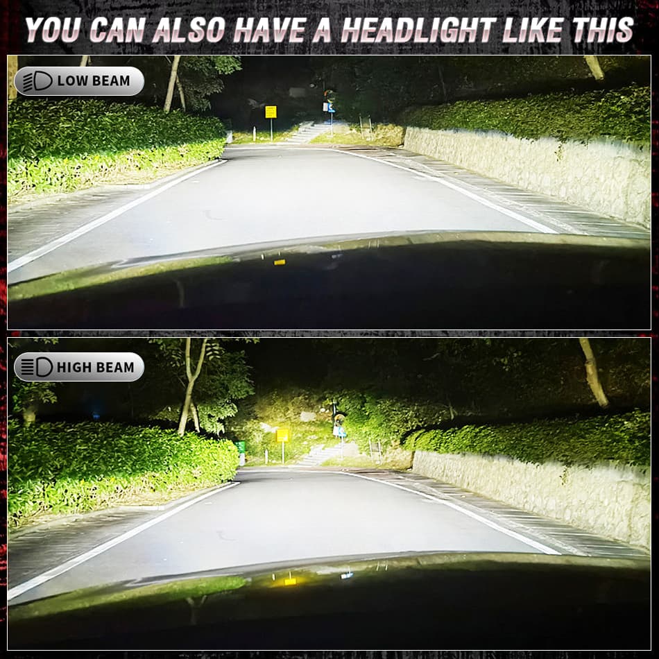 Ampoule LED H4 Pour Phare Universel Moto Technologie Double Lentille - مصباح ليد للمكابح والمصابيح الأمامية بعدسة مزدوجة مطورة - Accessoires Auto/Moto - صورة 9