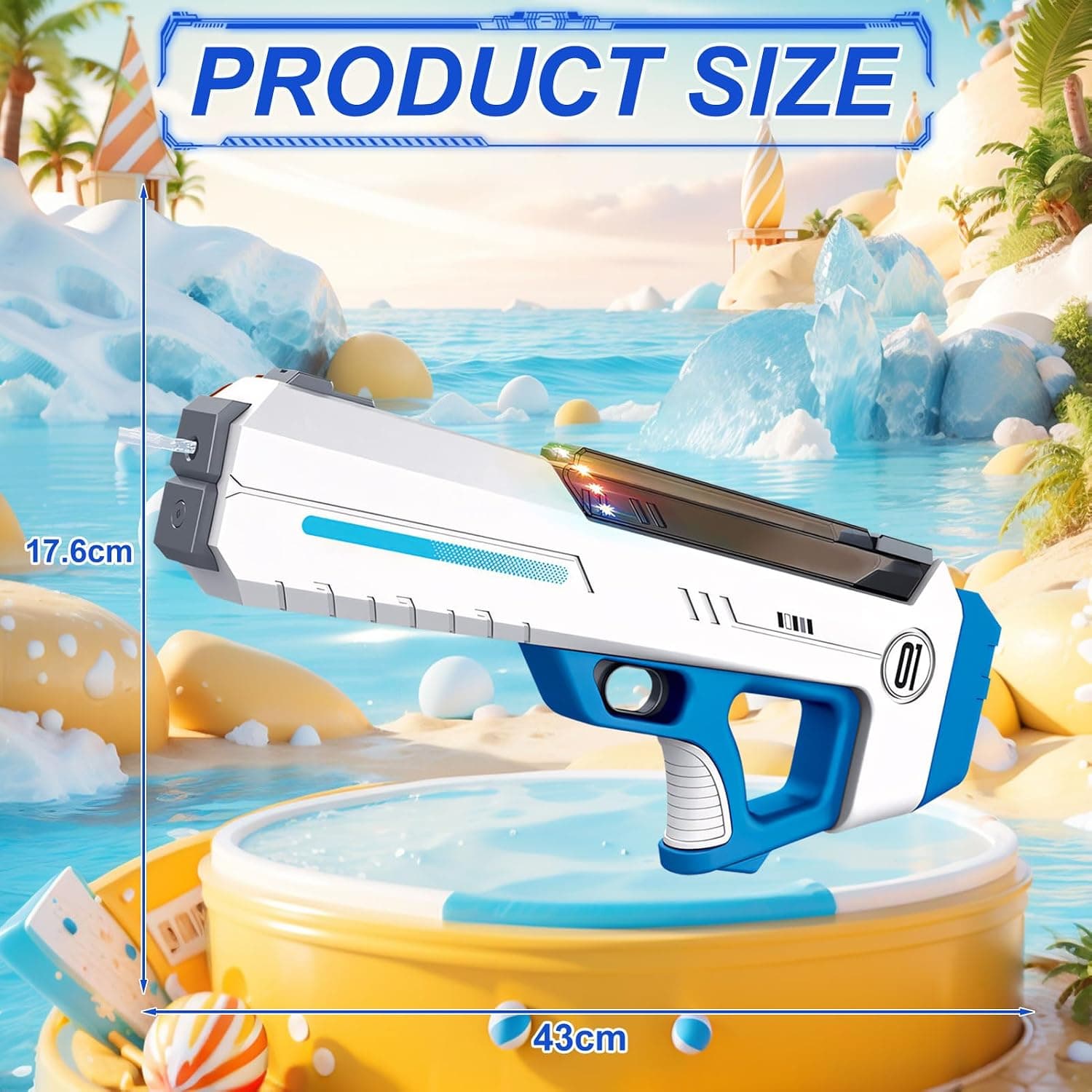 Pistolet à Eau Électrique Automatique Recharge Rapide Portée Longue Distance (8-10m) - مسدس الماء الكهربائي أوتوماتيكي التعبئة وبعيد المدى - Jouet & Gaming - صورة 7