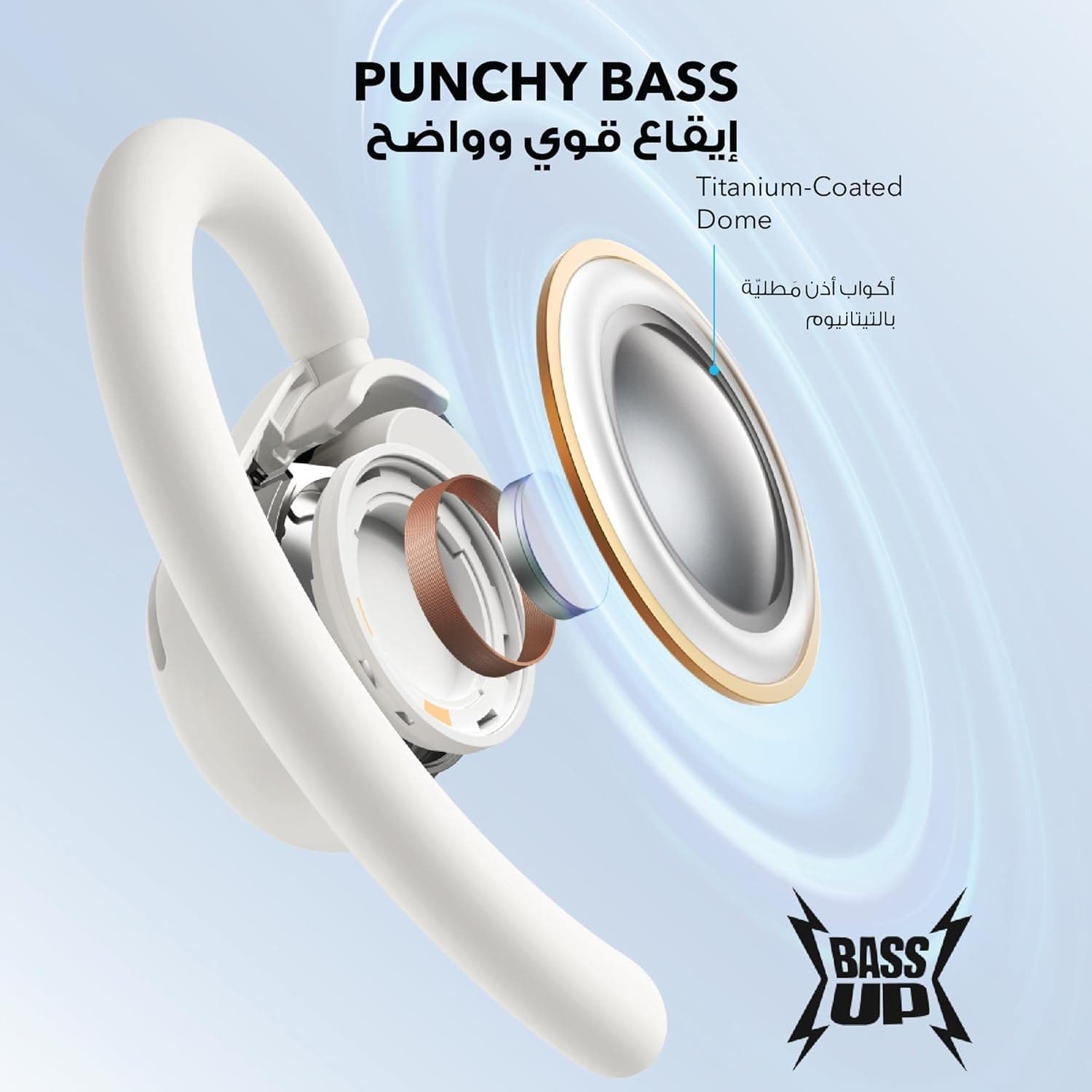 Écouteurs Open-Ear soundcore by Anker V20i Crochets Ajustables Autonomie 36H et Lumières LED - سماعات أنكر اللاسلكية ذات التصميم المفتوح والخطاف القابل للتعديل - Électronique - صورة 11
