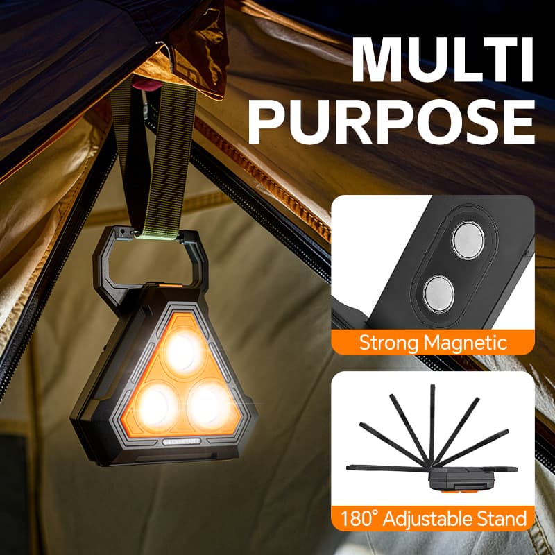 Lampe de Travail Portable pour Multi-usages Base Magnétique Rechargeable USB - مصباح محمول متعدد الوظائف بقاعدة مغناطيسية - Accessoires Auto/Moto - صورة 7