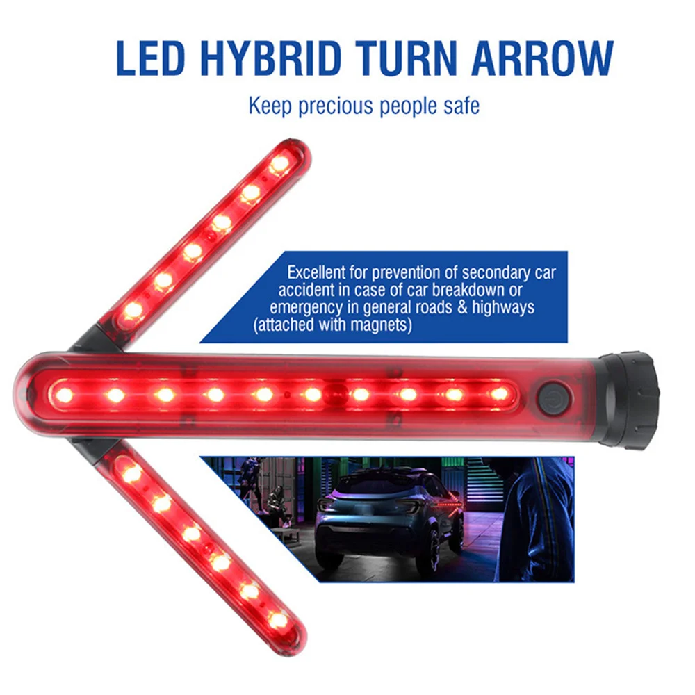 Bâton de Signalisation Routière LED Étanche et Réglable avec Base Magnétique - عصا الإشارة الضوئية لتنظيم المرور والسلامة الطرقية - Accessoires Auto/Moto - صورة 12
