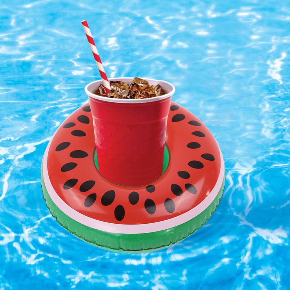 Porte-Gobelets Flottants Gonflables pour Piscine Design Amusant Matériau PVC - حامل أكواب مائي منفوخ للمسبح بتصاميم الفواكه - Camping et Randonnée - صورة 1