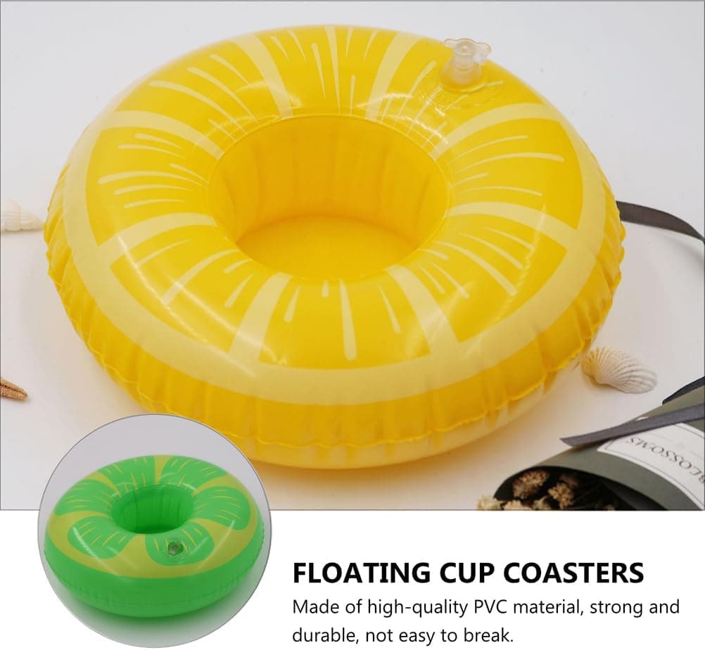 Porte-Gobelets Flottants Gonflables pour Piscine Design Amusant Matériau PVC - حامل أكواب مائي منفوخ للمسبح بتصاميم الفواكه - Camping et Randonnée - صورة 8