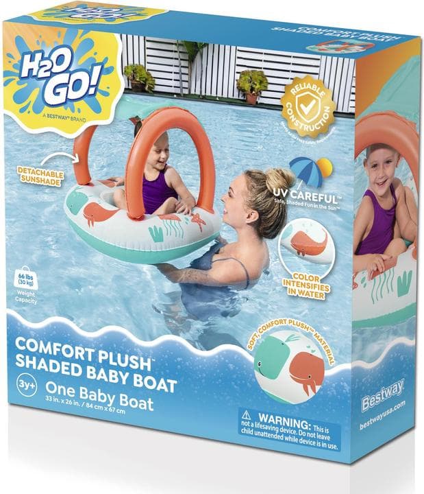 Bateau Gonflable pour Enfants Bestway 34203 Avec Pare-Soleil Amovible - قارب أطفال منفوخ مع مظلة واقية من الشمس - Vacance & Loisir - صورة حقيقية 7