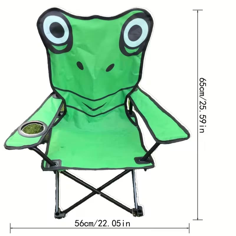 chaise Pliable de Camping pour Enfants Structure En Acier avec Porte-Gobelet et Sac de Transport - كرسي تخييم قابل للطي للأطفال - Vacance & Loisir - صورة 4
