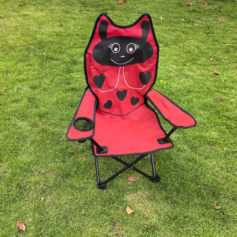 chaise Pliable de Camping pour Enfants Structure En Acier avec Porte-Gobelet et Sac de Transport - كرسي تخييم قابل للطي للأطفال - Vacance & Loisir - صورة 6