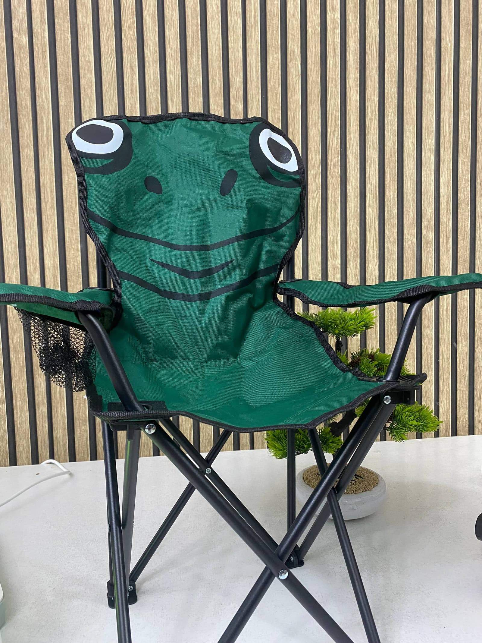 chaise Pliable de Camping pour Enfants Structure En Acier avec Porte-Gobelet et Sac de Transport - كرسي تخييم قابل للطي للأطفال - Vacance & Loisir - صورة حقيقية 10