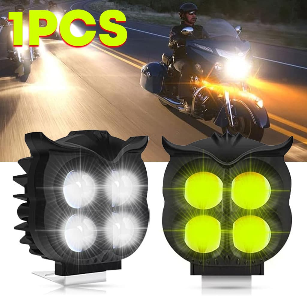 Projecteur Antibrouillard LED Forme Chouette 40W - Éclairage Jaune/Blanc ET Devil Eye Rouge - مصابيح ضباب ليد بتصميم عين البومة - Accessoires Auto/Moto - صورة 1