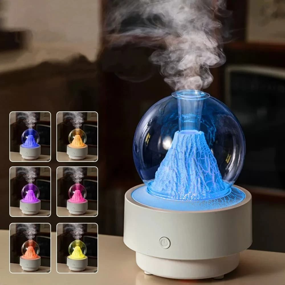Diffuseur d'Arôme et Humidificateur Effet Volcan Capacité 300ml - موزع العطور والزيوت الذكي بتأثير البركان المضيء - Décoration - صورة 1
