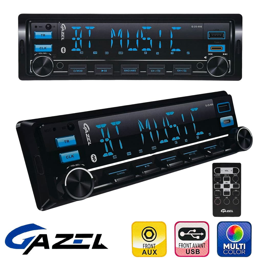 Autoradio Bluetooth Écran LCD 7 Couleurs avec Télécommande - راديو سيارة ذكي مع بلوتوث وإضاءة 7 ألوان - Accessoires Auto/Moto - صورة 1