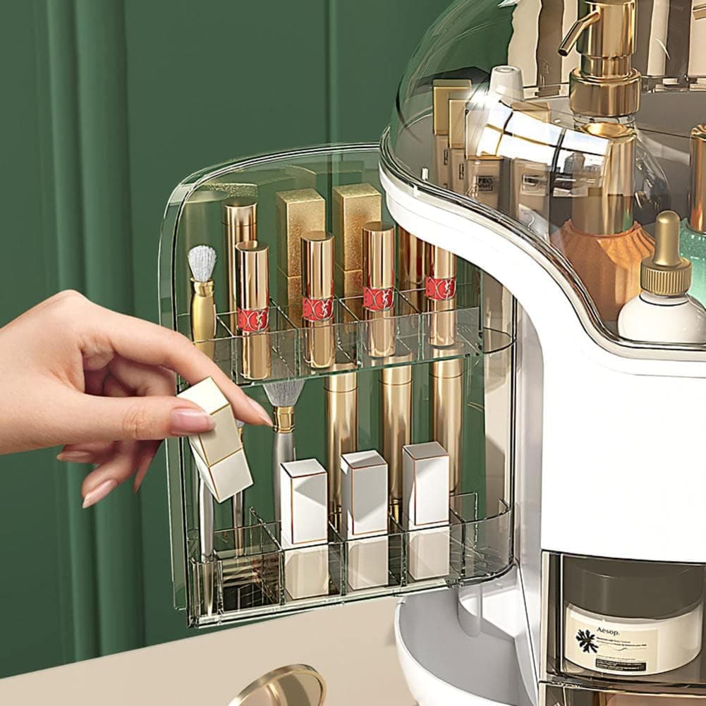 Boîte d'Organisation et Rangement de Maquillage Grande Capacité - منظم وصندوق أدراج للمكياج والمستحضرات بتصميم شفاف وعصري - Soins et Beauté - صورة 10