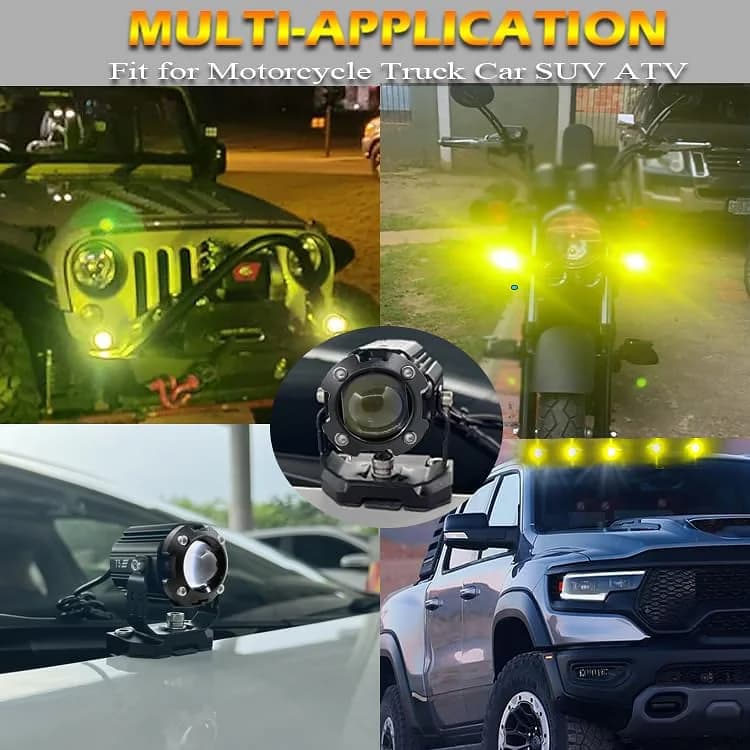 Pack Projecteur de moto Super Lumineux Double Couleur 3800K-6500K - حزمة المصابيح الأمامية للدراجات النارية ذات اللون المزدوج فائقة السطوع - Accessoires Auto/Moto - صورة 2
