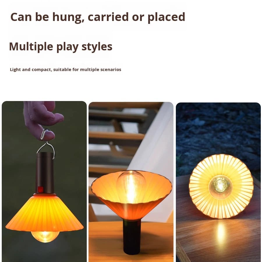 Lanterne de Camping Rechargeable 3 Niveaux de Luminosité avec Crochet de Suspension - مصباح تخييم وطوارئ قابل للشحن مع خطاف تعليق و3 مستويات إضاءة - Camping et Randonnée - صورة 9