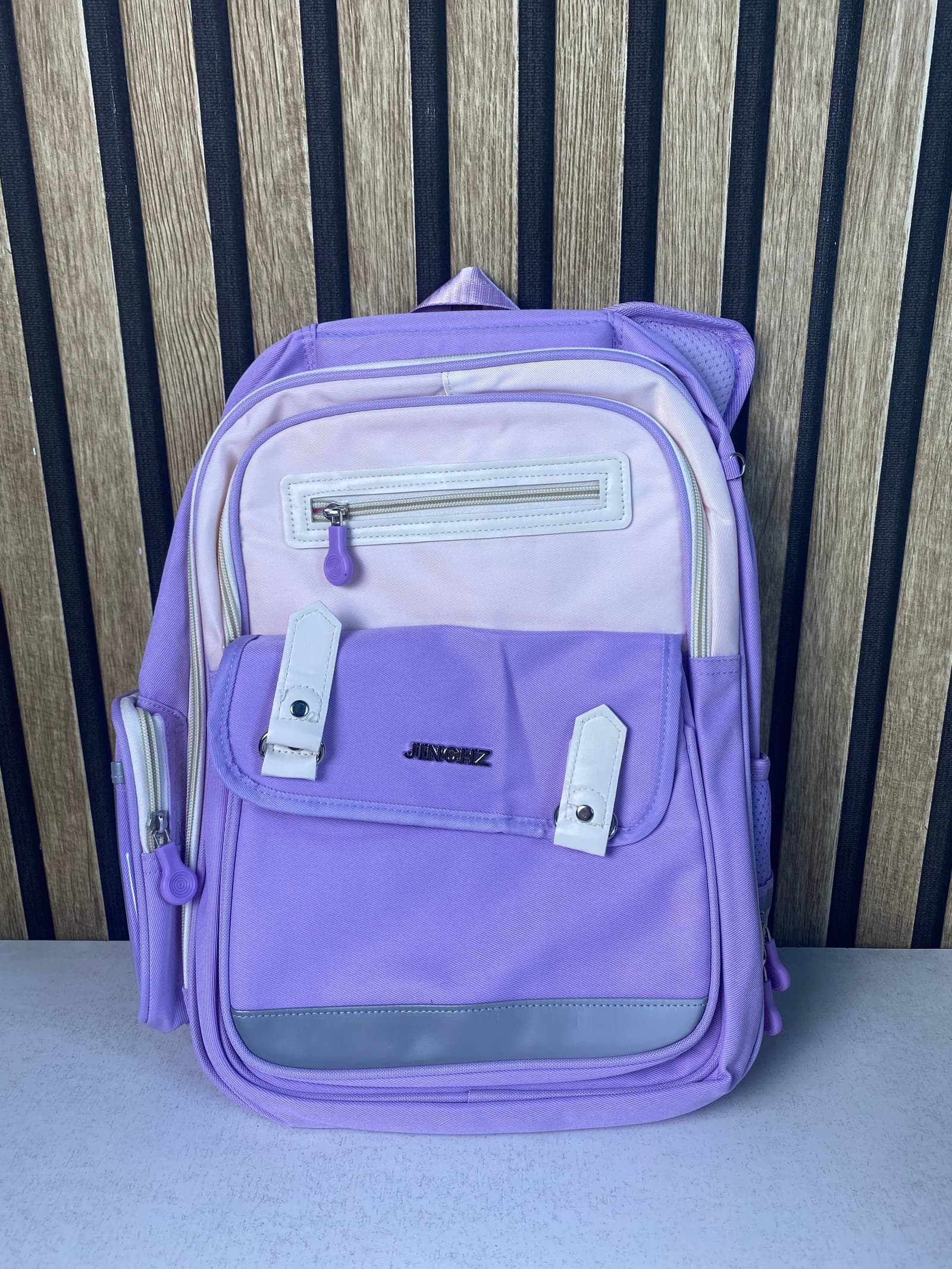 Sac à Dos Scolaire Style Kawaii Grand Volume Tissu Imperméable Mauve SACKDS08MV - حقيبة مدرسية بتصميم كاوايي - Sac à dos et Mode - صورة حقيقية 2