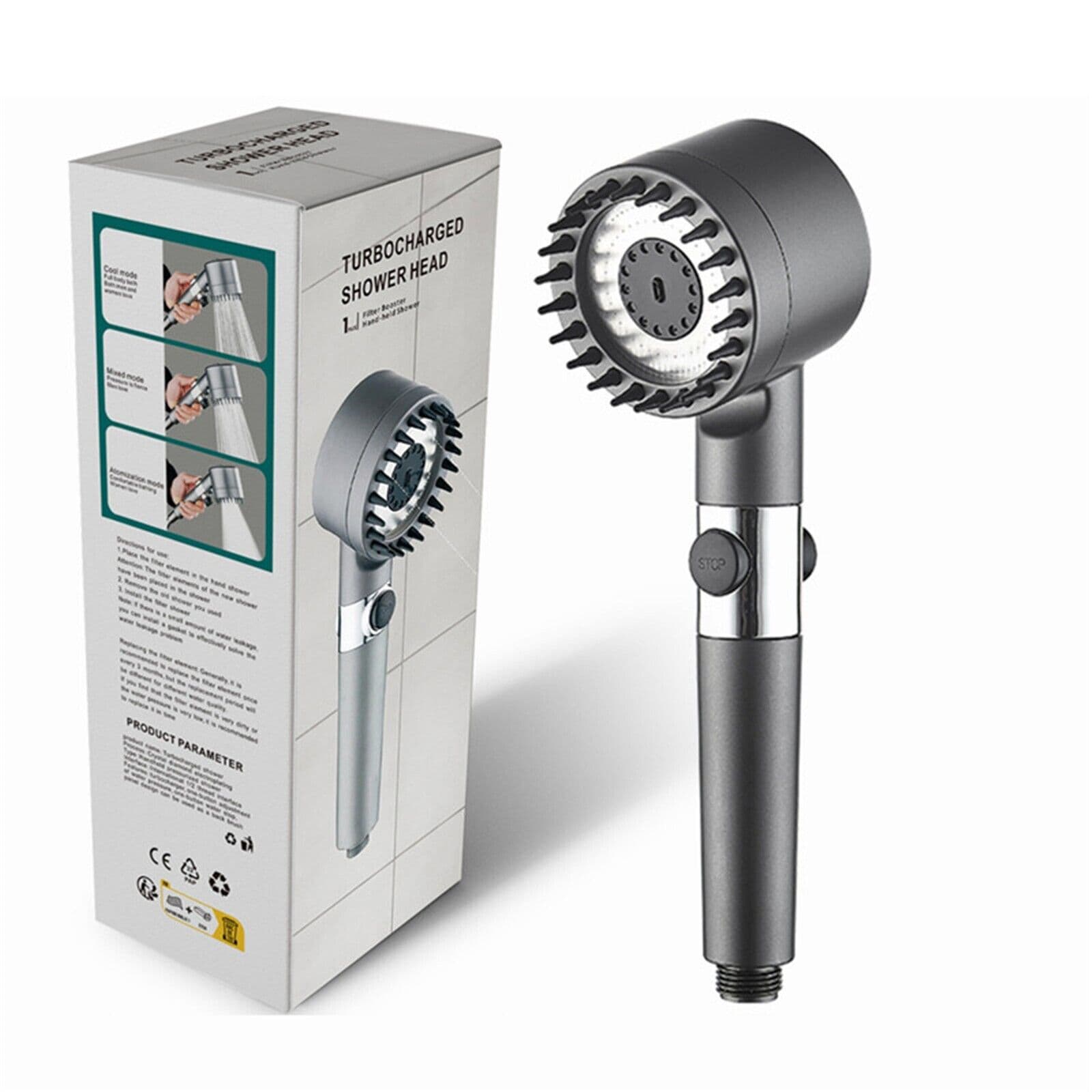 Pommeau de douche haute pression réglable avec filtre, 3 modes, économie d'eau - Maison - صورة 2
