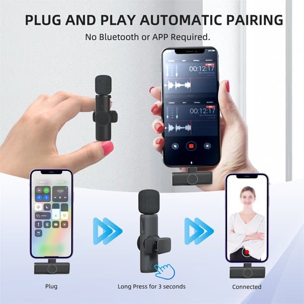 K11 Microphone-cravate sans fil Recording Audio Video Androïd / iPhone - Électronique - صورة 5