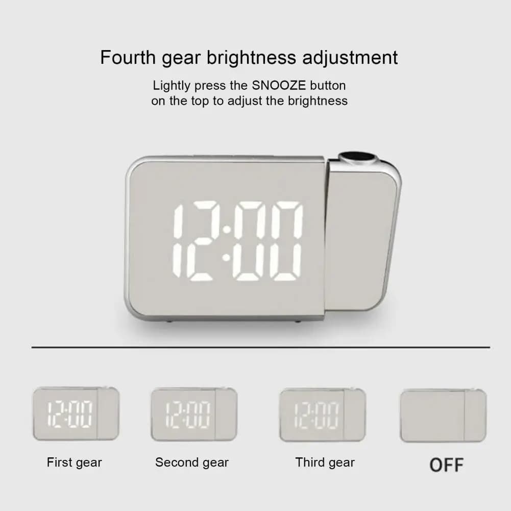 Réveil numérique intelligent avec projecteur 180° TempéRature USB , Snooze DS-8590L - Électronique - صورة 3