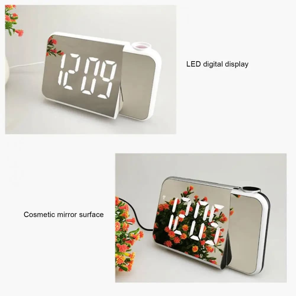 Réveil numérique intelligent avec projecteur 180° TempéRature USB , Snooze DS-8590L - Électronique - صورة 5