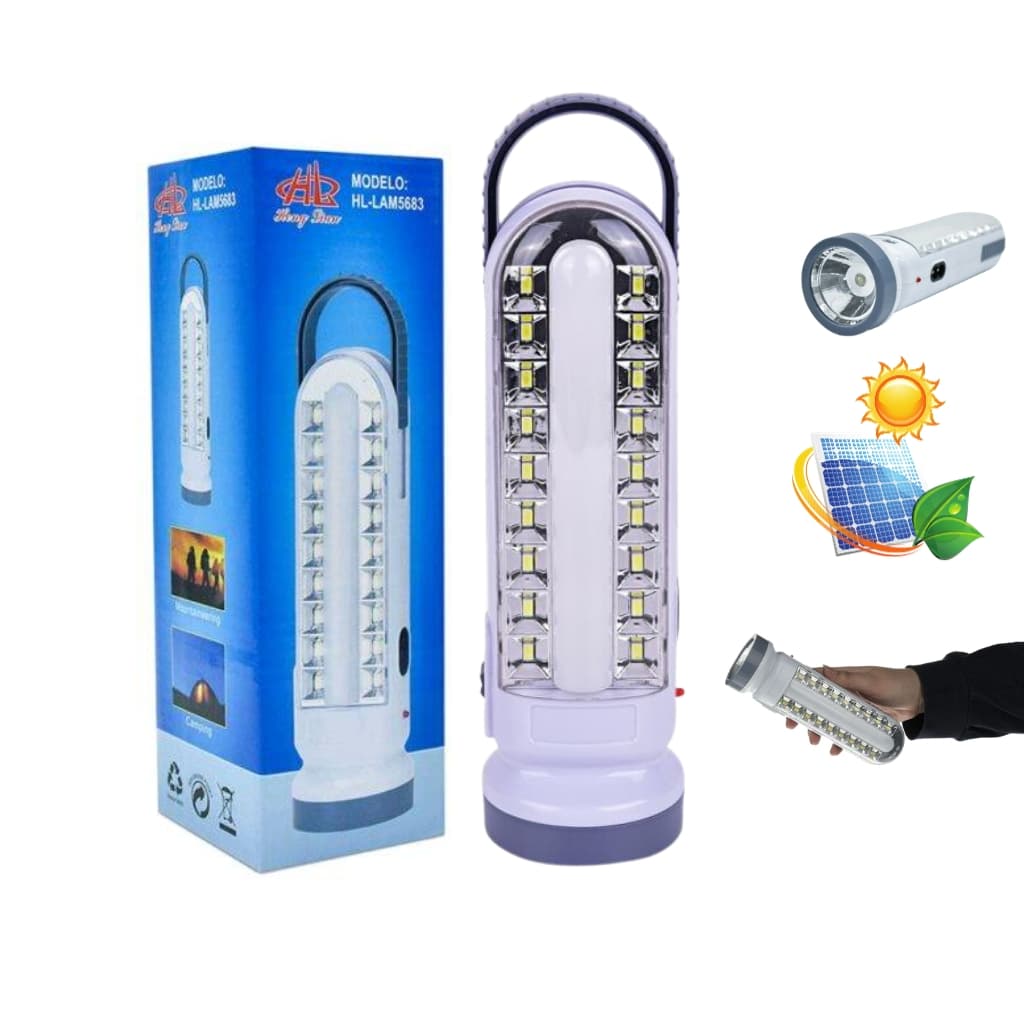 lampe et Torche solar rechargeable USB SH-189-2 - Camping et Randonnée - صورة 2
