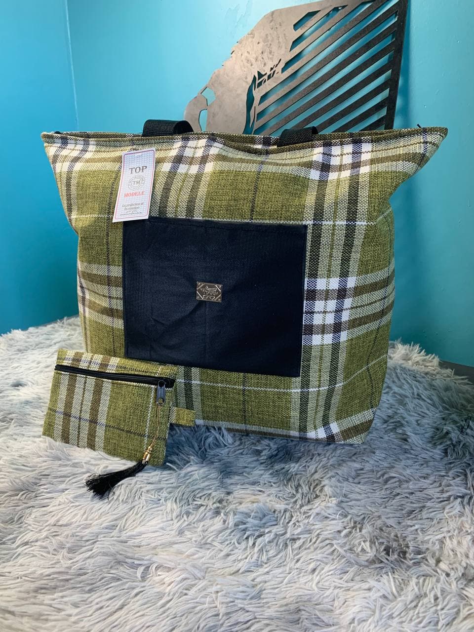 Sac à main burberry Grande capacité avec un portefeuille pour femme - Sac à dos et Mode - صورة 9
