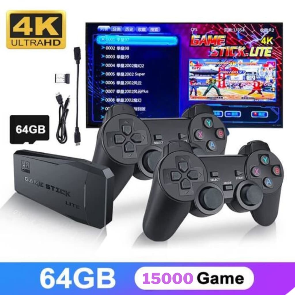 Console de jeu vidéo rétro avec 15000 jeux intégrés +2 manette sans fil 4K HDMI - Jouet & Gaming - صورة 1