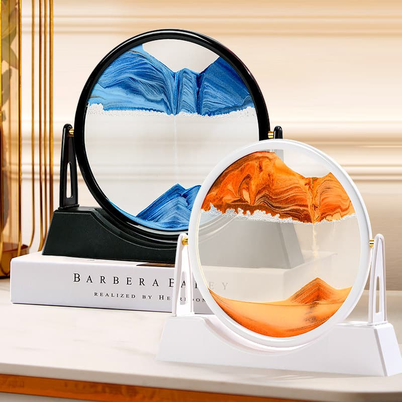 Sablier 3D Avec Support pour la décoration de la maison, sable de mer profonde, art créatif, décoration de bureau, décoration de chambre, cadeau - Décoration - صورة 3