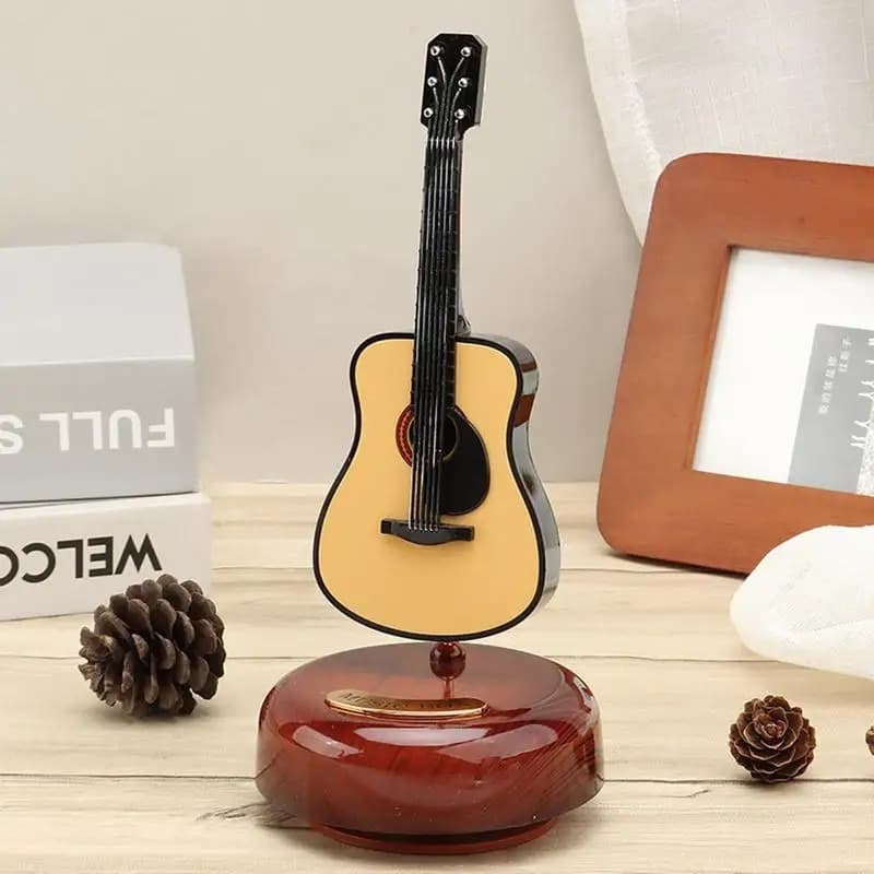 Mini instrument de musique rétro GUITARE, boîte à musique Décoration - Décoration - صورة 1
