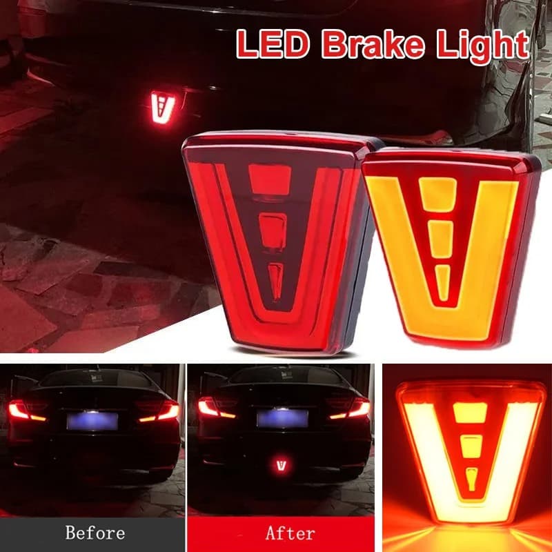 Feux arrière de frein Universel , Style sportif , Flash d'avertissement,pour Auto SUV Moto - مصابيح خلفية للفرامل ، نمط رياضي، فلاش تحذير، - Accessoires Auto/Moto - صورة 2