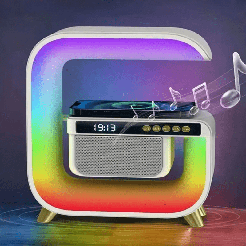 Réveil intelligente RGB type Big G Wireless Charger / Speaker Bluetooth 5.0 - منبه ذكي و شاحن لاسلكي ومكبر صوت بلوتوث XM-G3 - Électronique - صورة 1