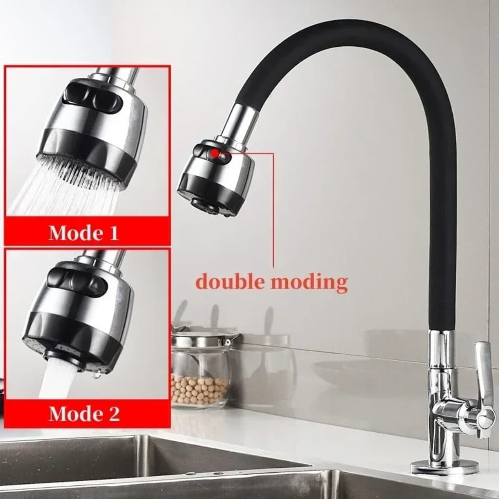Tuyau robinet Economie d'eau robinet filtre deux Modes , buse aérateur barboteur pulvérisateur - Maison - صورة 1