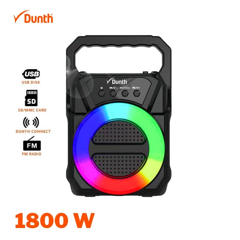 Ampli haut parleur sans fil à batterie rechargeable, Bluetooth 1800W DUNTH DU-SP123 - Électronique - صورة 1