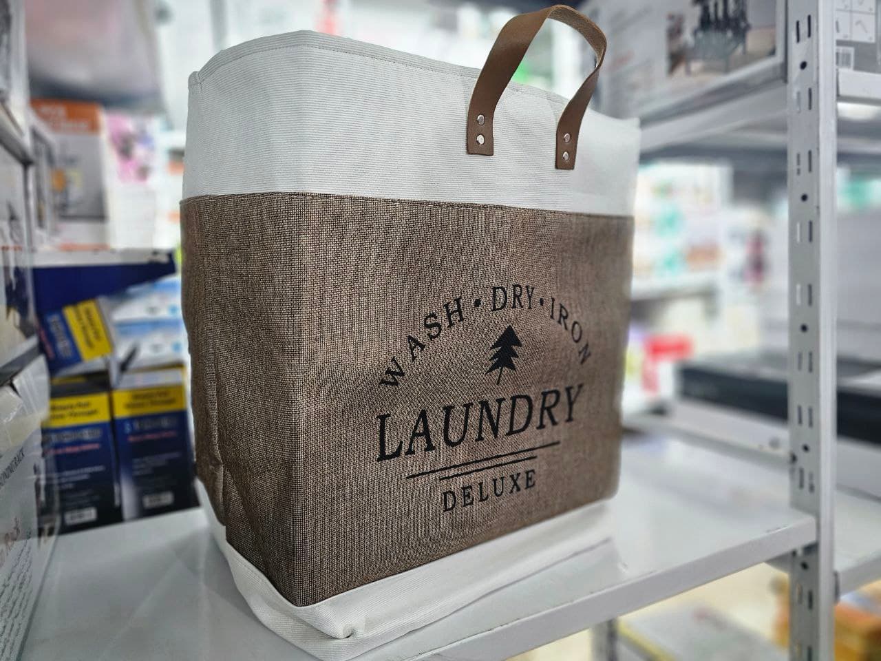 Grand panier à linge pliable en tissu domestique, rangement pour vêtements et jouets, grande capacité - Maison - صورة حقيقية 8