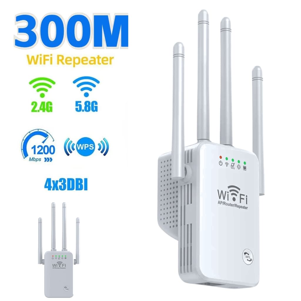 300M Wifi routeur sans fil répéteur 2.4G répéteur de Signal Extender 4 antenne routeur amplificateur de Signal pour la maison - Électronique - صورة 1