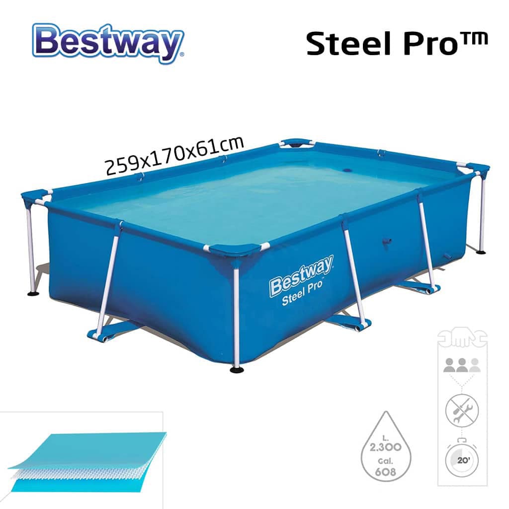 Steel Pro™ Piscine Rectangulaire 259 x 170 x 61cm Bestway 56403 - Divers - صورة 1